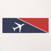 白ファンキー飛行機飛行機パイロット航空 ヨガマット (裏面(横))