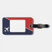 白ファンキー飛行機飛行機パイロット航空 ラゲッジタグ (裏面横)