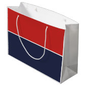 白ファンキー飛行機飛行機パイロット航空 ラージペーパーバッグ (裏面アングル)