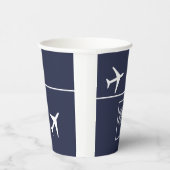 白ファンキー飛行機飛行機パイロット航空 紙コップ (右)