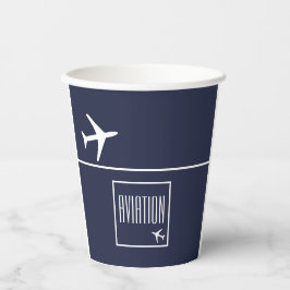 白ファンキー飛行機飛行機パイロット航空 紙コップ