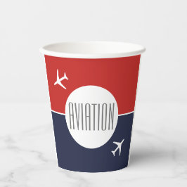 白ファンキー飛行機飛行機パイロット航空 紙コップ