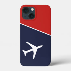 白ファンキー飛行機飛行機パイロット航空 iPhone 13 MINIケース
