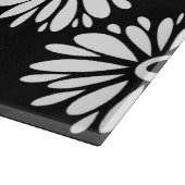 白ファンキー黒花 カッティングボード (角)