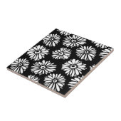 白ファンキー黒花 タイル (側面)