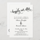 白ファンシーと黒を楽しく描く 招待状 (正面/裏面)