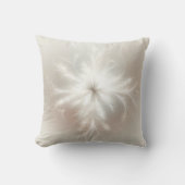 白ファンシーフラクタル雪片 クッション (正面)