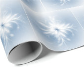 白ファンシーフラクタル雪片 ラッピングペーパー (ロールコーナー)