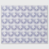 白ファンシーフラクタル雪片 ラッピングペーパー (フラット)