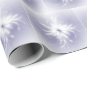 白ファンシーフラクタル雪片 ラッピングペーパー (ロールコーナー)