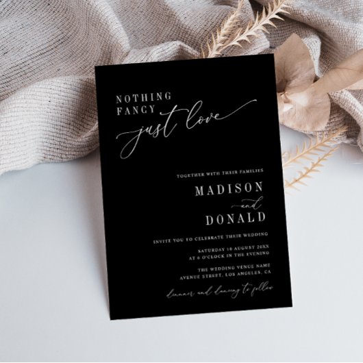 白ファンシー文字は無結婚し 招待状