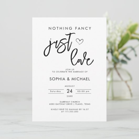 白ファンシー黒を愛す結婚るもの 招待状 (スタンド正面)