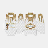 白ファンシー│金ゴールドドリップグリッターア王室のフリカ王子 フェイバーボックス (折り畳みなし)