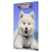 白フィンランド語ラプントパピーかわいい クリップボード (左)