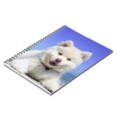 白フィンランド語ラプントパピーかわいい ノートブック (左側)