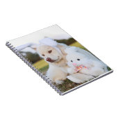 白フィンランド語ラプントパピーかわいい ノートブック (右側)