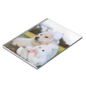 白フィンランド語ラプントパピーかわいい ノートブック (左側)