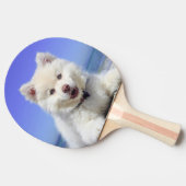 白フィンランド語ラプントパピーかわいい 卓球ラケット (横)