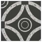 白フェイクグリッター幾何学模様（黒） ファブリック (クローズアップ)