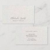 白フェイクグリッター背景 名刺 (正面/裏面)