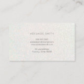 白フェイクグリッター背景 名刺 (裏面)