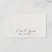 白フェイクグリッター背景 名刺 (正面)