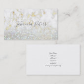 白フェイクグリッター金ゴールド大理石 名刺 (正面/裏面)
