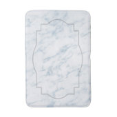 白フェイク大理石のテクスチャ バスマット (正面縦)