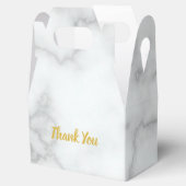 白フェイク大理石の学位卒業 フェイバーボックス (オープン)