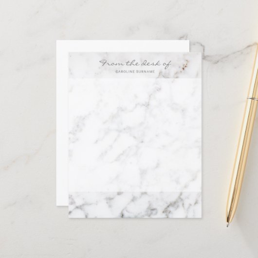 白フェイク大理石テクスチャルック&文字 (正面/裏面インサイチュ)