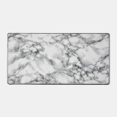 白フェイク大理石デザイン デスクマット (正面)