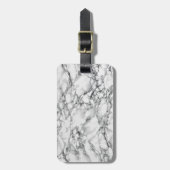 白フェイク大理石ラゲージタグ ラゲッジタグ (正面縦)