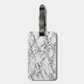 白フェイク大理石ラゲージタグ ラゲッジタグ (裏面縦)