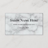 白フェイク大理石美しいサロン割引 名刺 (裏面)