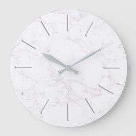 白フェイク大理石 ラージ壁時計