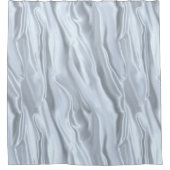 白フェイク絹 シャワーカーテン (正面)