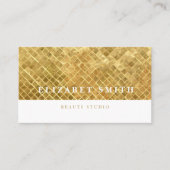 白フェイク金ゴールドバックグラウンド名刺 名刺 (正面)