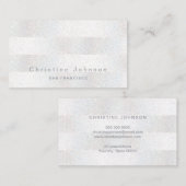 白フェイク銀グリッター 名刺 (正面/裏面)