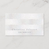 白フェイク銀グリッター 名刺 (正面)