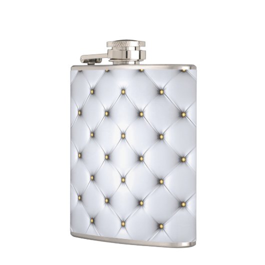 白フェイク革 フラスク (左)