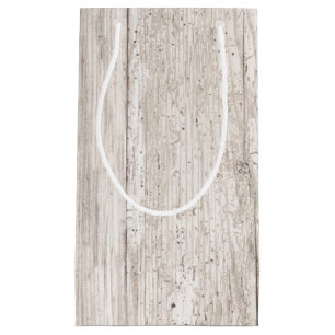 白フェイク風化木材抱き枕 スモールペーパーバッグ