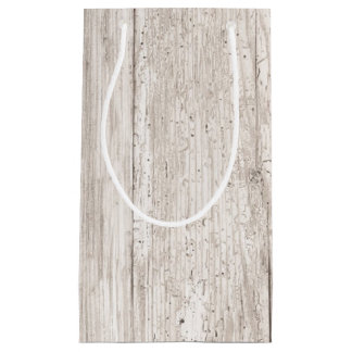 白フェイク風化木材抱き枕 スモールペーパーバッグ