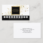 白フェイクIIロイヤリティカーモダンドの金ゴールド紙吹雪 ロイヤリティカード