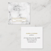白フェミニン大理石 |プロフェッショナルロゴ スクエア名刺 (正面/裏面)