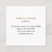 白フェミニン大理石 |プロフェッショナルロゴ スクエア名刺 (裏面)