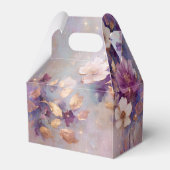 白フェミニン釉薬金ゴールド紫フローラ フェイバーボックス (裏面サイド)