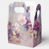 白フェミニン釉薬金ゴールド紫フローラ フェイバーボックス (オープン)