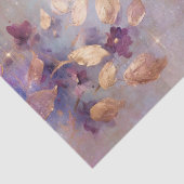 白フェミニン金ゴールド紫の花 薄葉紙 (詳細)