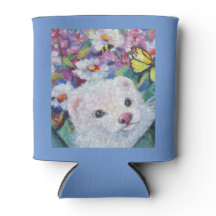 白フェレット&フラワーズクーラーボックス