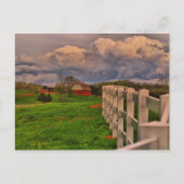 白フェンスのシーン ポストカード (正面)